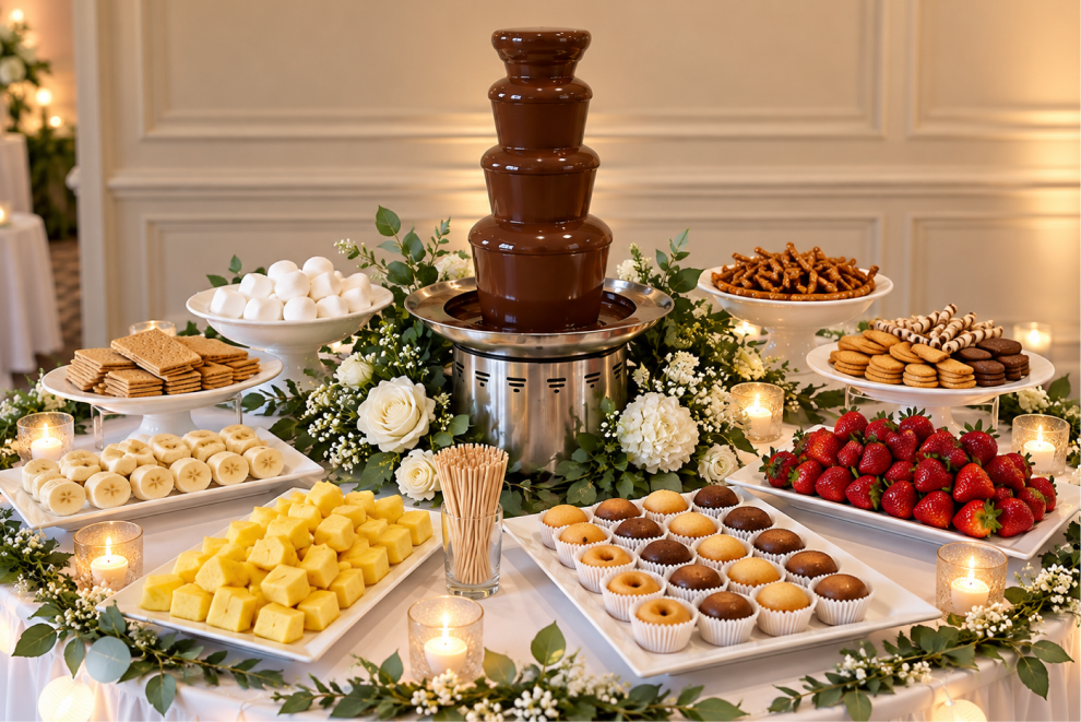 Customized table layout and event decor
